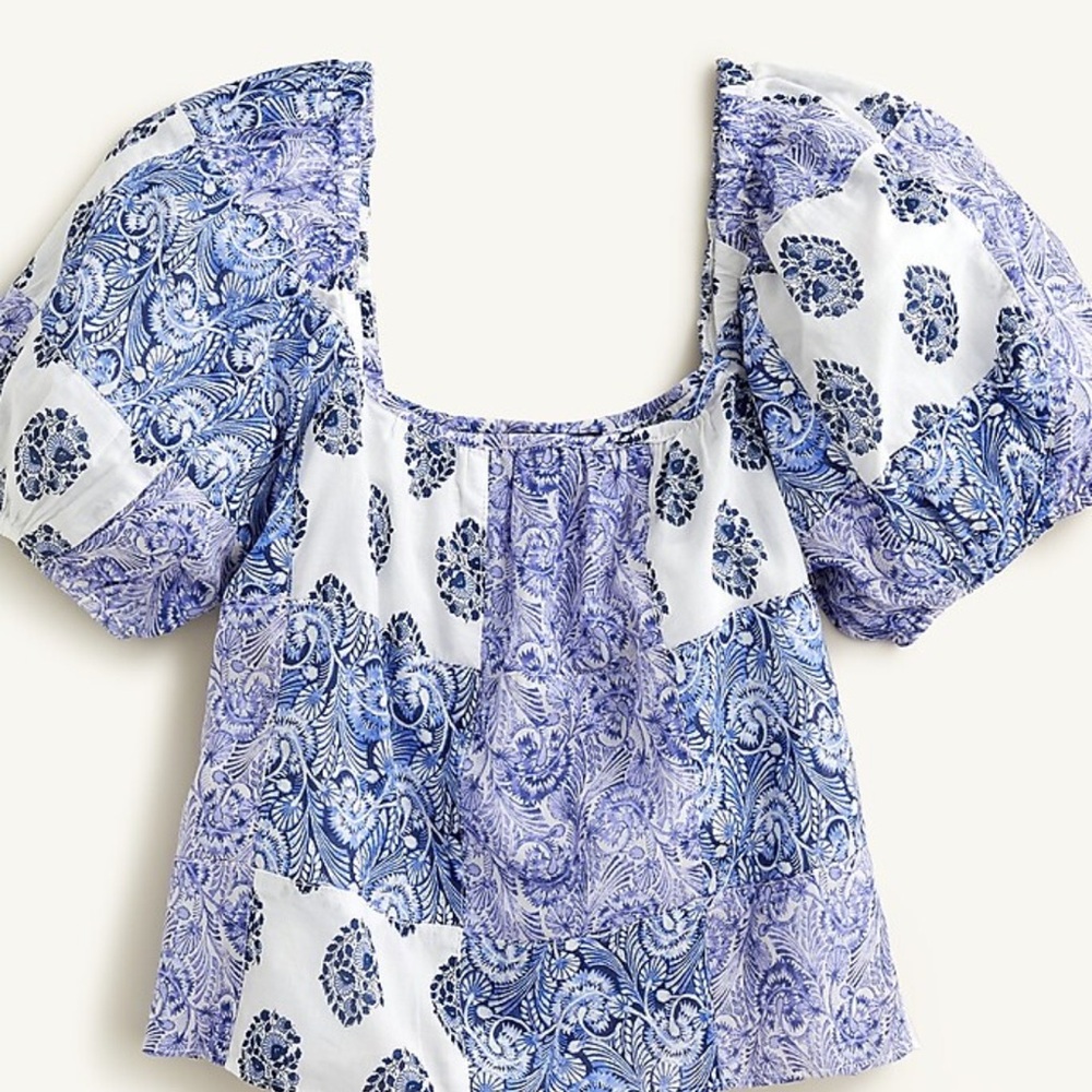 J crew patchwork crop top
